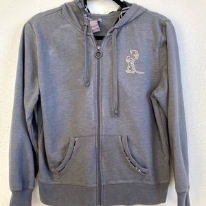 Laura Scott Zip Up Hooded Sweatshirt.